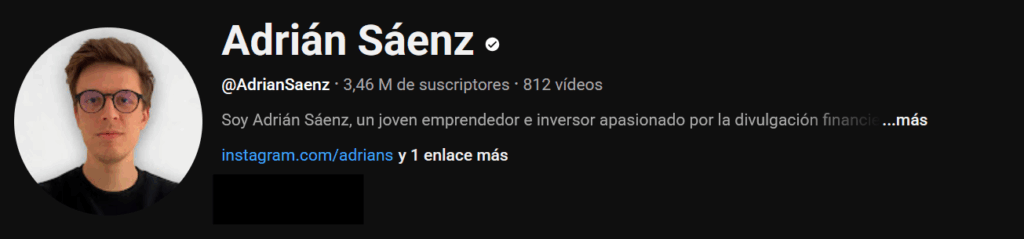 Canal de YouTube de Adrián Sáenz